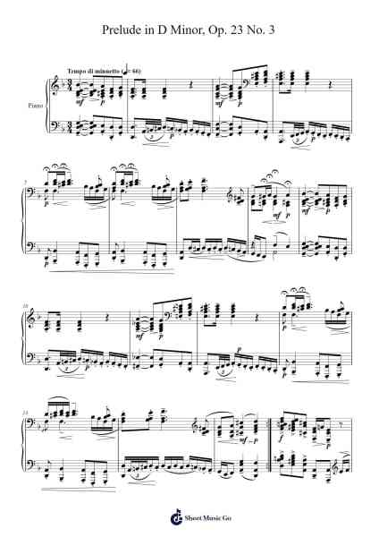 Prelude in D Minor, Op. 23 No. 3 Sheet Music by Sergei Rachmaninov-Arr.Abters Bloomsteele