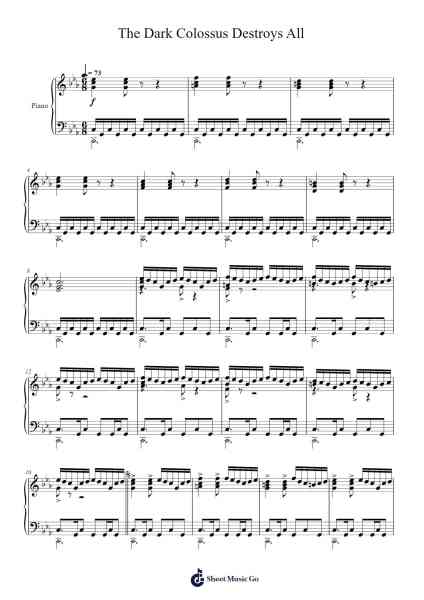 The Dark Colossus Destroys All Sheet Music by undefined-Arr.Bardries Popelroy