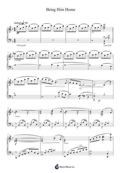 Bring Him Home Sheet Music by Claude-Michel Schönberg-Arr.Dawnbian Sherqe