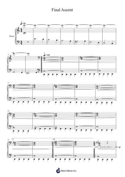 Final Ascent Sheet Music by Hans Zimmer-Arr.Gracejosh