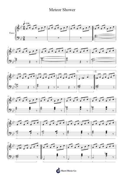Meteor Shower Sheet Music by Jillfay Terbott-Arr.Gemcol Nemott