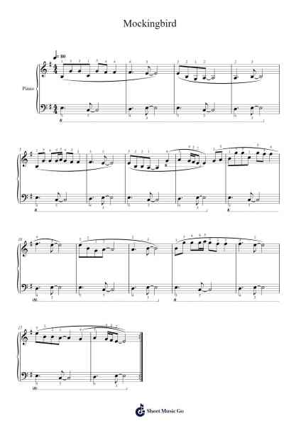 Mockingbird Sheet Music by Eminem-Arr.Walshfox