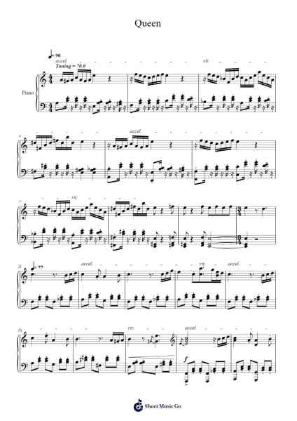 Deltarune Chapter 2 OST "Queen" Sheet Music by Toby Fox-Arr.Priestwylde Backcah