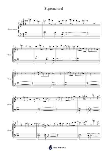 Supernatural Sheet Music by Ariana Grande-Arr.Serles