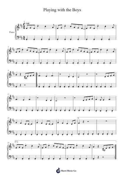 Playing with the Boys Sheet Music by Kenny Loggins-Arr.Faitheva Carite