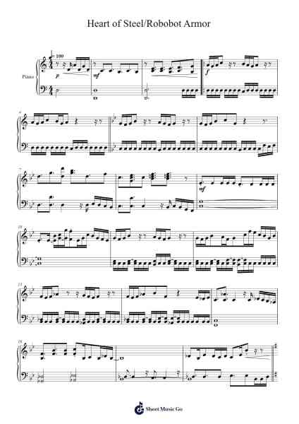 Heart of Steel/Robobot Armor Sheet Music by Hirokazu Ando-Arr.Warges Morestone