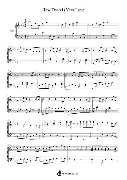 How Deep Is Your Love Sheet Music by Bee Gees-Arr.Manwright Diloyd