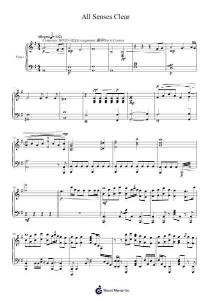 All Senses Clear Sheet Music by HOYO-MiX-Arr.Phillen Gillpont