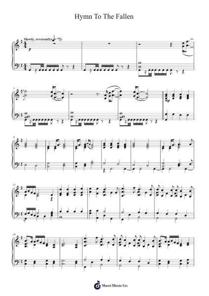 Hymn to the Fallen Sheet Music by John Williams-Arr.Lanps Gailkyle