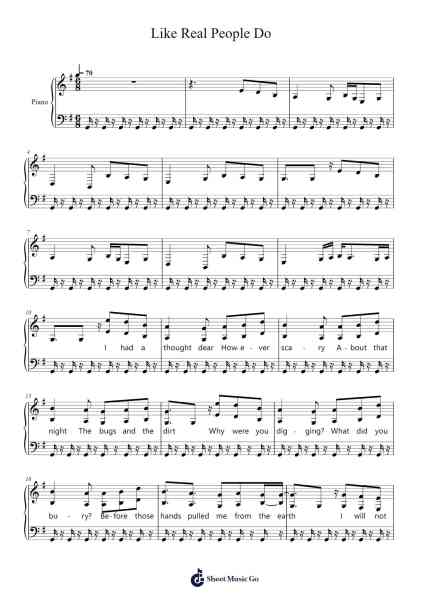 Like Real People Do Notas de música por Hozier-Arr.Hewdice