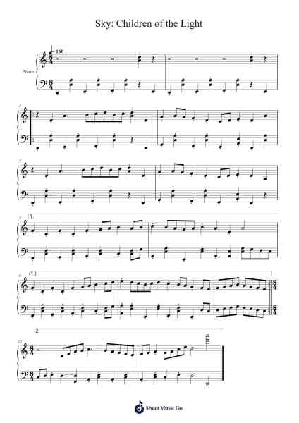 Sky: Children of the Light - Music Sheet 19 Sheet Music by Vincent Diamante-Arr.Vanlett Hudrey