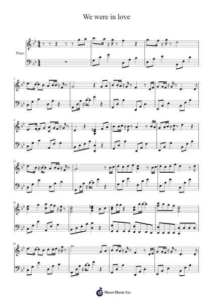 We were in love Sheet Music by T-ARA (티아라)-Arr.Egbeau