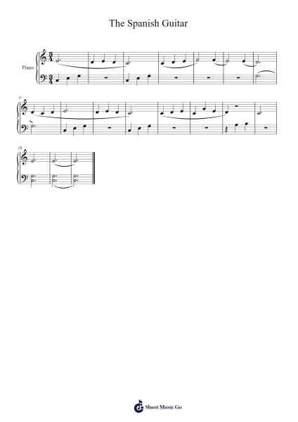 The Spanish Guitar Sheet Music by Francesco Molino-Arr.Copxia