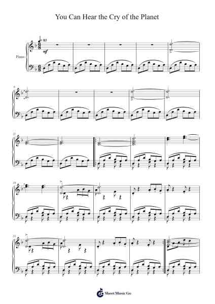 You Can Hear the Cry of the Planet Sheet Music by Nobuo Uematsu-Arr.Earlharine