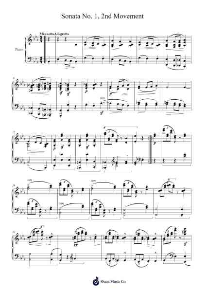 Sonata No. 1, 2nd Movement Sheet Music by Frédéric François Chopin-Arr.Fowcoln