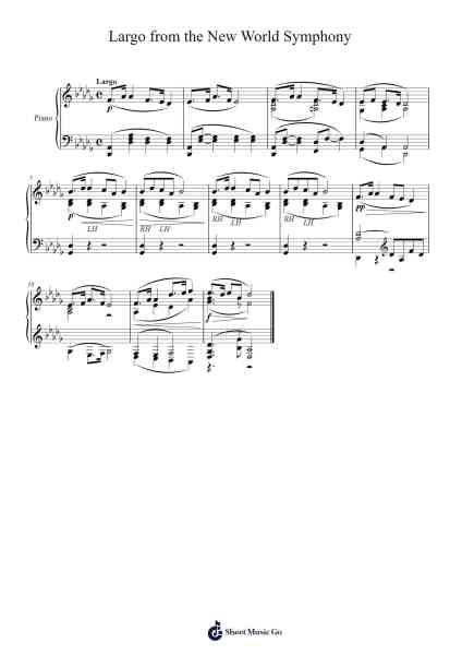 Symphony No. 9 in E Minor, Op. 95 "From the New World": II. Largo Sheet Music by Antonín Dvořák-Arr.Corrie