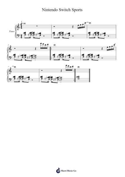 Nintendo Switch Sports Sheet Music by Masaya Kuzume-Arr.Brucefe Payjim