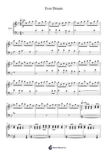 Ever Dream Sheet Music by Nightwish-Arr.Yetjeames Sailsdia