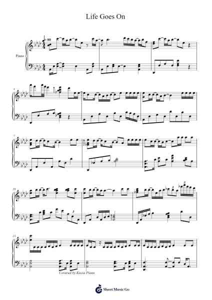 Life Goes On Sheet Music by BTS-Arr.Ausdre