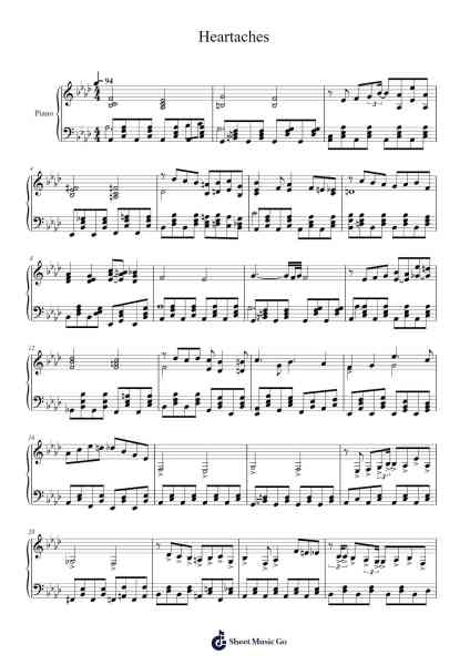 Heartaches Sheet Music by Al Bowlly-Arr.Mablia Finkeith