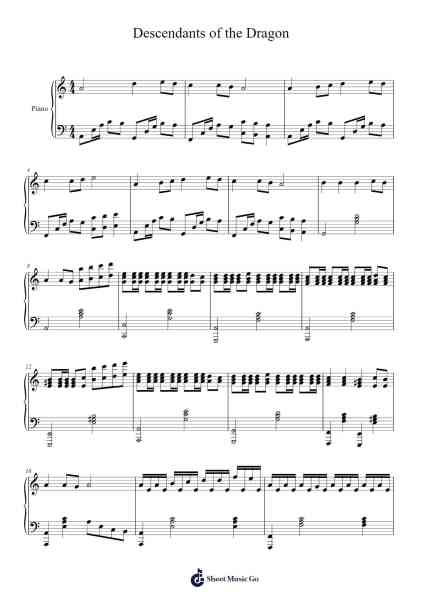 Descendants of the Dragon Sheet Music by Sacky Milesper-Arr.Bushple