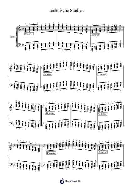 Technische Studien, S.146: Scales in Chords Sheet Music by Franz Liszt-Arr.Dougtin Vashop