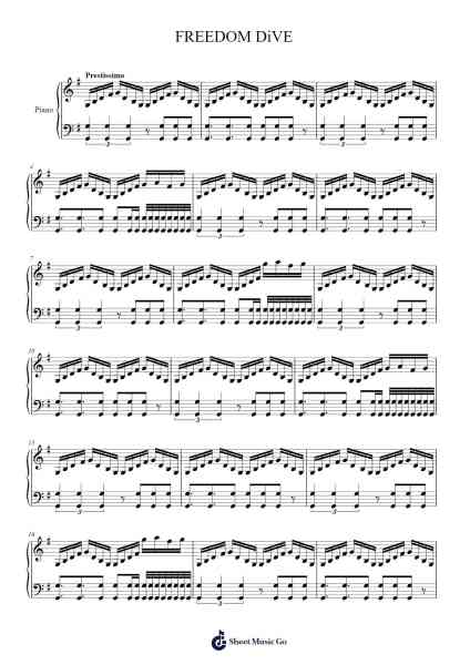 FREEDOM DiVE Sheet Music by undefined-Arr.Jesine