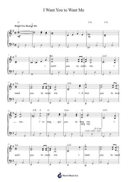 I Want You to Want Me Sheet Music by Cheap Trick-Arr.Blanes Poyale