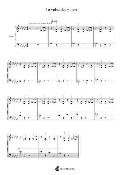 La valse des puces Sheet Music by Ferdinand Beyer-Arr.Norgiles