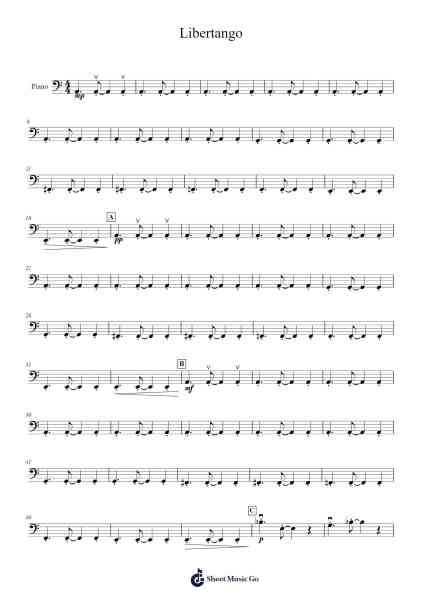 Libertango Sheet Music by Astor Piazzolla-Arr.Triswolf Roochel
