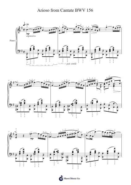 Arioso from Cantata BWV 156 Sheet Music by Johann Sebastian Bach-Arr.Wayhume Dwightrey