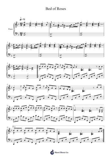 Bed of Roses Sheet Music by Bon Jovi-Arr.Emton