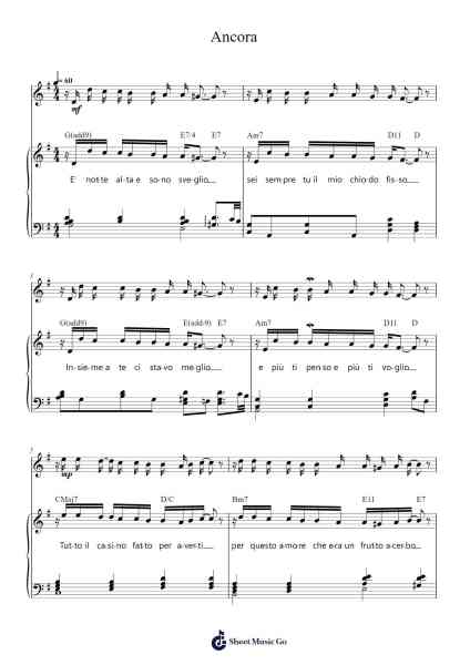 Ancora Sheet Music by Eduardo De Crescenzo-Arr.Westier Haylay
