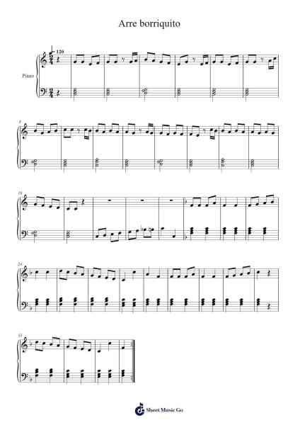 Arre borriquito Sheet Music by Francisco Javier García-Arr.Jonessen Steinsia