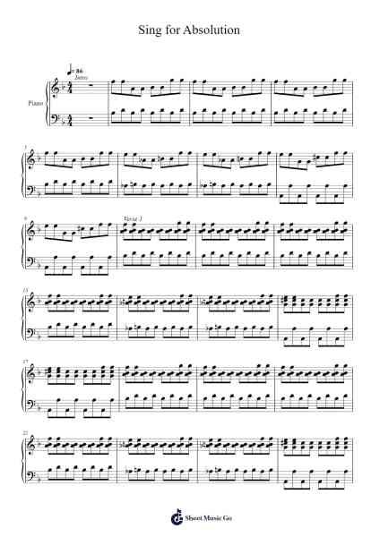 Sing for Absolution Sheet Music by Muse-Arr.Gasgreve Ausnal