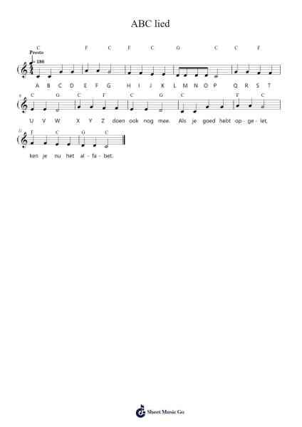 ABC lied Sheet Music by Anon.-Arr.Nickkirk Inje