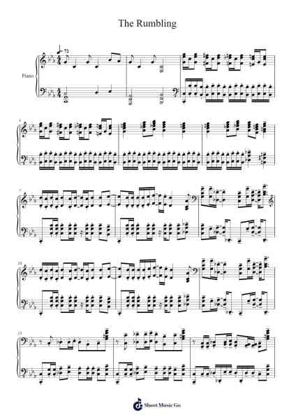 The Rumbling Sheet Music by Sim-Arr.Brongus Chadkiel
