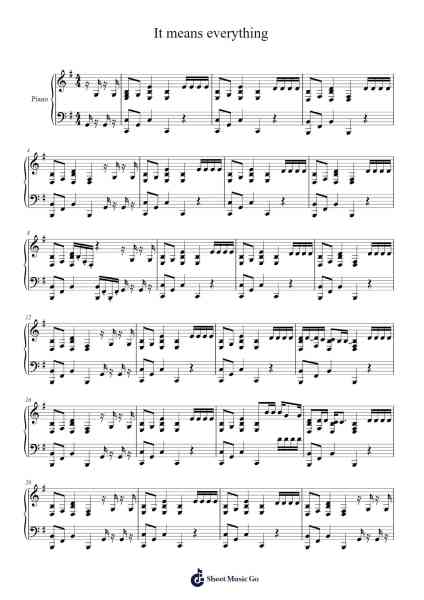 It means everything Sheet Music by Pedro Silva-Arr.Humbryce Vanral