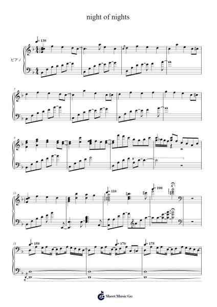 night of nights Sheet Music by COOL&CREATE-Arr.Bushple