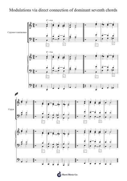 Modulations via direct connection of dominant seventh chords Sheet Music by Hoodlyle Joyyoung-Arr.Leaglan Piersmar