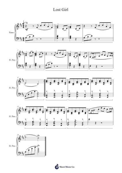 Lost Girl Sheet Music by Toby Fox-Arr.Davehan