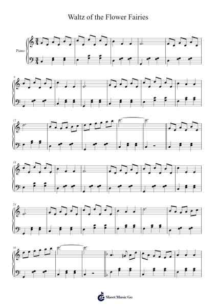 Waltz of the Flower Fairies Sheet Music by Pyotr Ilyich Tchaikovsky-Arr.Walshses