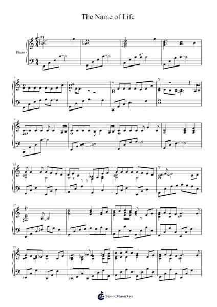 The Name of Life - Spirited Away Sheet Music by Joe Hisaishi-Arr.Wanje Phoefra