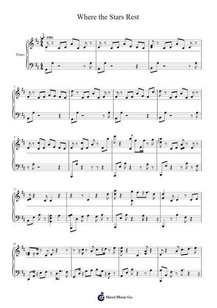 Where the Stars Rest Sheet Music by Maplestory BGM-Arr.Xanbriel Rague