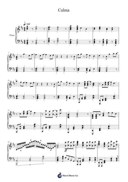 Calma Sheet Music by Lyledk-Arr.Evejob