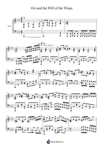 Ori and the Will of the Wisps Sheet Music by Gareth Coker-Arr.Evertrine Curcent