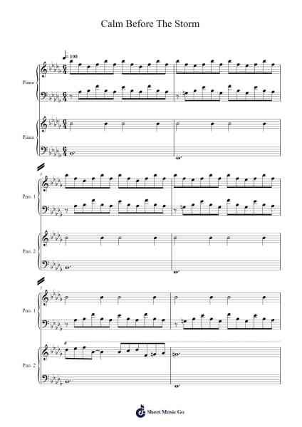 Final Fantasy X - Calm Before The Storm Sheet Music by Nobuo Uematsu-Arr.Gorliz