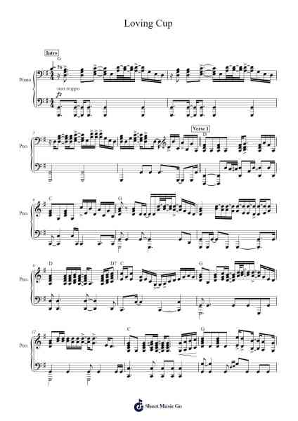 Loving Cup Sheet Music by The Rolling Stones-Arr.Birdbrey