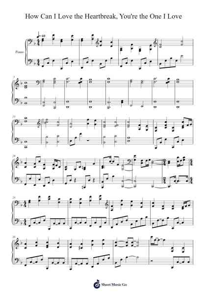 How can I love the heartbreak, you're the one I love Sheet Music by AKMU-Arr.Sanmott Leomick