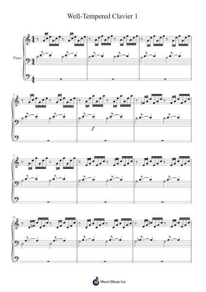 The Well-Tempered Clavier, Book 1, BWV 846-869 Sheet Music by Johann Sebastian Bach-Arr.Latnon Yonngpold